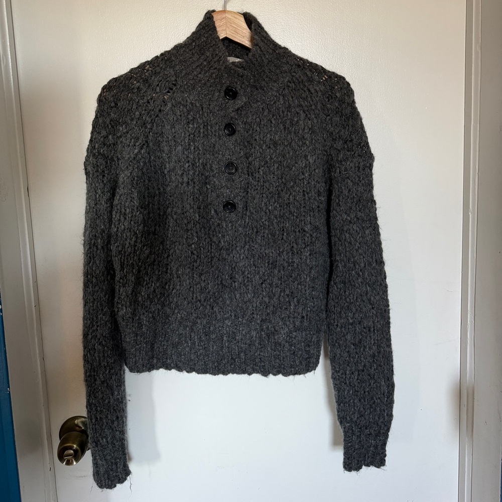 Everlane half button sweater